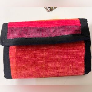 Vibrant Red and Black wallet made in Nepal